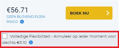 Hoe de Volledig Flexibele Annuleringsdekking aan een boeking toevoegen